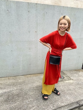 「EARIH（アーリ）のアイテム（スカート）」を使った、ありささん（レディース・158cm）の夏コーディネート