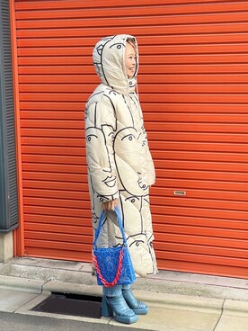 「MONKI（モンキ）のアイテム（ダウンジャケット/コート）」を使った、ありささん（レディース・159cm）の冬コーディネート