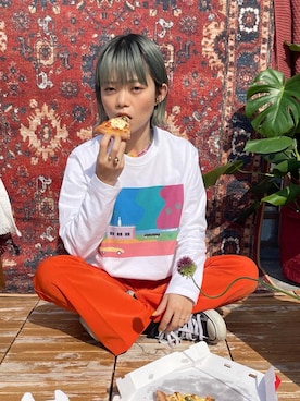 「はじめましてコーデ」｜「アイテム（アクセサリー）」を使った、ありささん（レディース・159cm）の春コーディネート