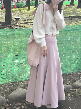 「AND COUTURE（アンドクチュール）のアイテム」を使った、ヌコさんさん（レディース・159cm）の春コーディネート