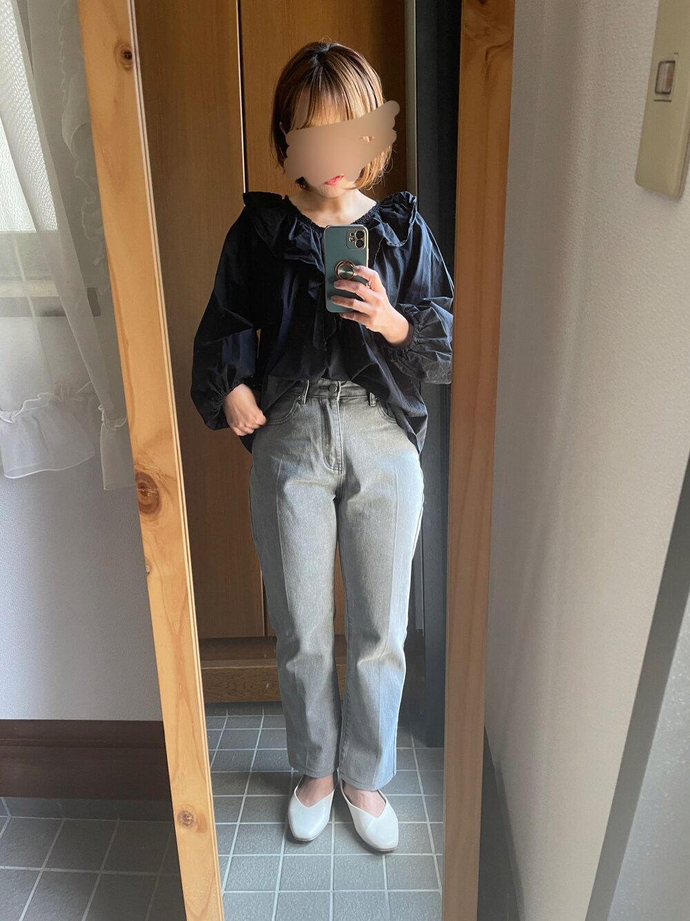SLOBE IENA コットンラッフルギャザーブラウス 追加》コットンラッフルギャザーブラウス◇ | スローブ イエナ(SLOBE