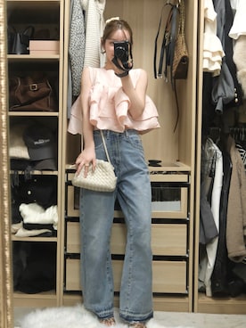 「AMELY（エミリー）のアイテム」を使った、miwoさん（レディース・154cm）の春コーディネート