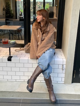 「INGNI（イング）のアイテム」を使った、miwoさん（レディース・154cm）の冬コーディネート