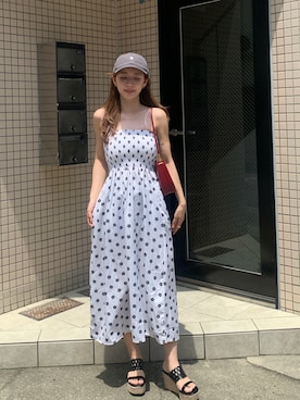「CROSS FUNCTION（クロスファンクション）のアイテム」を使った、miwoさん（レディース・154cm）の夏コーディネート
