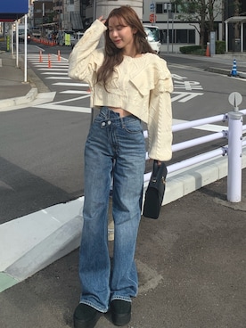 「MOUSSY（マウジー）のアイテム」を使った、miwoさん（レディース・154cm）の秋コーディネート
