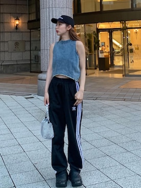 「crocs（クロックス）のアイテム」を使った、miwoさん（レディース・154cm）の夏コーディネート