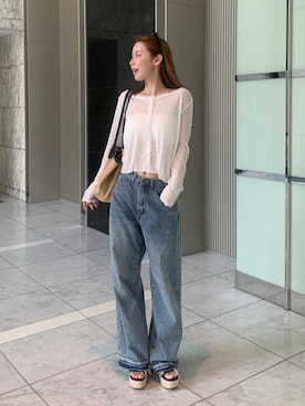 「AMELY（エミリー）のアイテム」を使った、miwoさん（レディース・154cm）の夏コーディネート