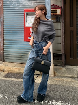 「MOUSSY（マウジー）のアイテム」を使った、miwoさん（レディース・154cm）の秋コーディネート