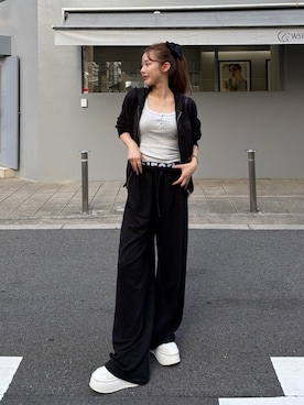 「DIESEL（ディーゼル）のアイテム」を使った、miwoさん（レディース・154cm）の秋コーディネート