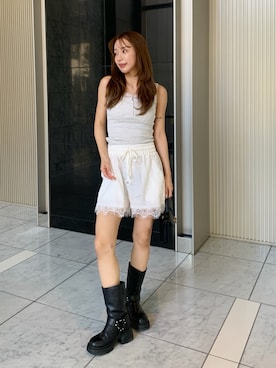 「VIS（ビス）のアイテム」を使った、miwoさん（レディース・154cm）の夏コーディネート
