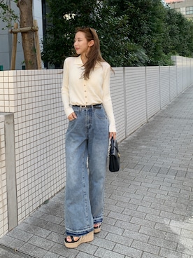 「VIS（ビス）のアイテム（バッグ）」を使った、miwoさん（レディース・154cm）の夏コーディネート