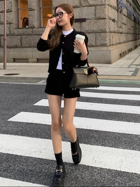 「アイテム（ファッション雑貨）」を使った、miwoさん（レディース・154cm）の秋コーディネート