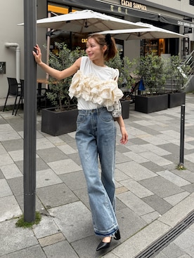 「CHARLES & KEITH（チャールズ & キース）のアイテム」を使った、miwoさん（レディース・154cm）の春コーディネート