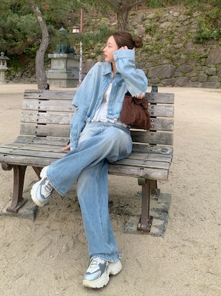 MOUSSY（マウジー）の「CROSS WAIST WIDE STRAIGHT/クロスウエスト