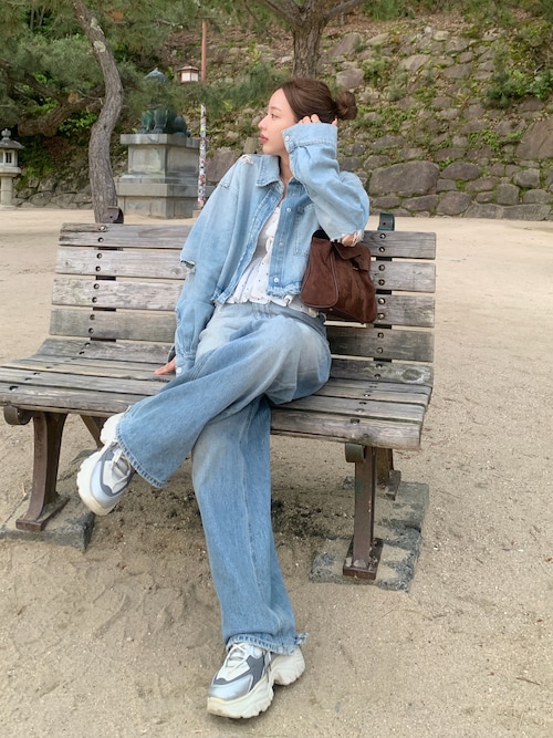 MOUSSY（マウジー）の「CROSS WAIST WIDE STRAIGHT/クロスウエスト