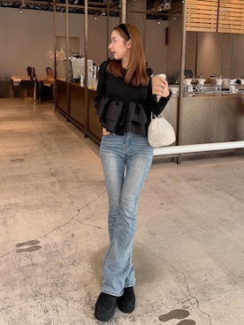 「UGG（アグ）のアイテム」を使った、miwoさん（レディース・154cm）の夏コーディネート