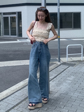 「AMELY（エミリー）のアイテム」を使った、miwoさん（レディース・154cm）の夏コーディネート