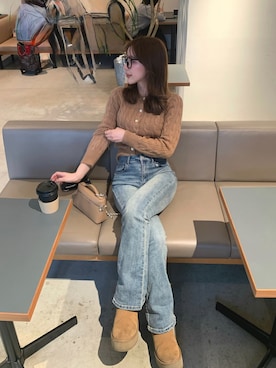 「GRL（グレイル）のアイテム」を使った、miwoさん（レディース・154cm）の冬コーディネート