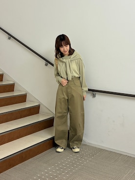 「URBAN RESEARCH（アーバンリサーチ）のnew basic　Lisse Cashmere henry knit（ニット/セーター）」を使った、夏海さん（レディース・153cm）の秋コーディネート