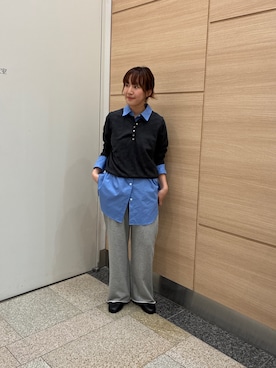 「アイテム（バレエシューズ）」を使った、夏海さん（レディース・153cm・20代）の秋コーディネート