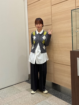 「秋のシャツ着こなし術」｜夏海さん（レディース・153cm）の秋コーディネート