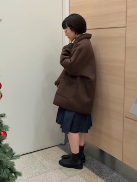 夏海さん（骨格ナチュラル・レディース・153cm）の冬コーディネート