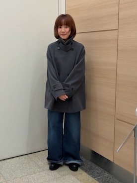 「アイテム（ピーコート）」を使った、夏海さん（レディース・153cm・20代）の秋コーディネート