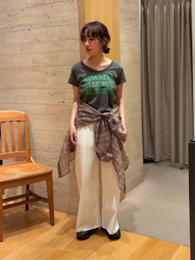 「MIXTA（ミクスタ）のアイテム」を使った、夏海さん（レディース・153cm）の春コーディネート
