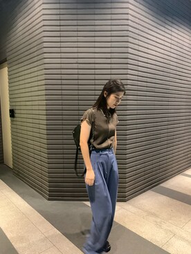 「EDT（イーディーティー）のアイテム」を使った、詹沾 1jieさん（レディース・165cm）の秋コーディネート