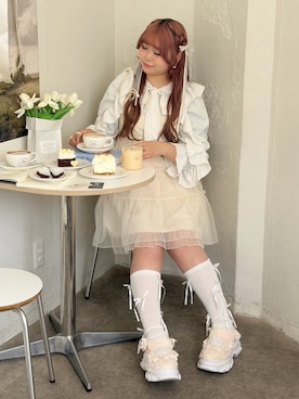 「apres jour（アプレジュール）のアイテム」を使った、み ゃ ー ゆさん（レディース・155cm）の春コーディネート