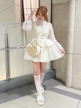 「アイテム（ソックス/靴下）」を使った、み ゃ ー ゆさん（レディース・155cm）の秋コーディネート
