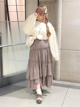 「アイテム（ドレスシューズ）」を使った、み ゃ ー ゆさん（レディース・155cm）の秋コーディネート