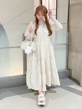 「アイテム（ワンピース）」を使った、み ゃ ー ゆさん（レディース・155cm）の秋コーディネート