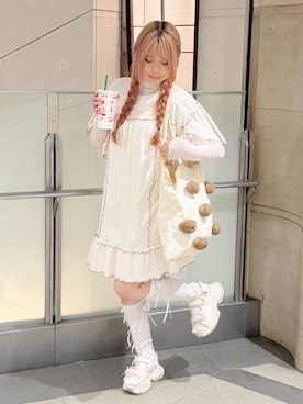 「アイテム（Tシャツ/カットソー）」を使った、み ゃ ー ゆさん（レディース・155cm）の秋コーディネート