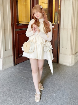 「アイテム（長傘）」を使った、み ゃ ー ゆさん（レディース・155cm）の秋コーディネート