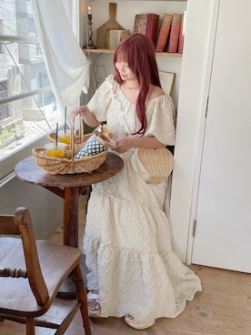 「カフェ」｜み ゃ ー ゆさん（レディース・155cm）の夏コーディネート