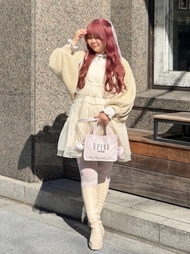 「Ambre Neige（アンブルネージュ）のアイテム」を使った、み ゃ ー ゆさん（レディース・155cm）の春コーディネート