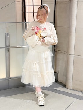 「アイテム（その他）」を使った、み ゃ ー ゆさん（レディース・155cm）の秋コーディネート