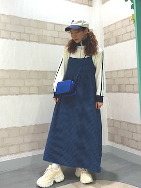 「ehka sopo（エヘカソポ）のアイテム（ノーカラージャケット）」を使った、kaniさん（レディース・155cm）の春コーディネート