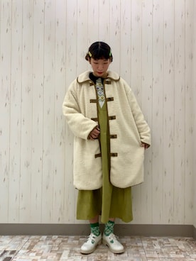 「ehka sopo（エヘカソポ）のアイテム（ジャンパースカート）」を使った、kaniさん（レディース・155cm）の冬コーディネート