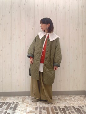 「Samansa Mos2（サマンサ モスモス）のアイテム（テーラードジャケット）」を使った、kaniさん（レディース・155cm）の秋コーディネート