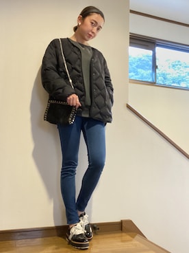 「WEGO（ウィゴー）のWEGO/ワイドカチューシャ（カチューシャ）」を使った、りこさん（レディース・157cm）の冬コーディネート