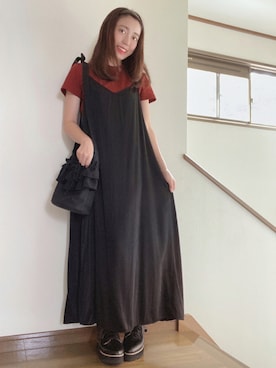 「WEGO（ウィゴー）のWEGO/ワイドカチューシャ（カチューシャ）」を使った、りこさん（レディース・157cm）の秋コーディネート