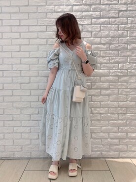 「コットンレース」｜りんさん（レディース・158cm）の夏コーディネート