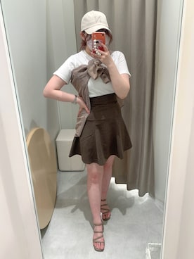 「nice claup」｜「アイテム（帽子）」を使った、りんさん（レディース・158cm）の夏コーディネート
