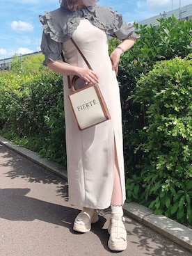 「one after another NICE CLAUP（ワンアフターアナザーナイスクラップ）のスニーカー底グルカサンダル（サンダル）」を使った、りんさん（レディース・158cm）の春コーディネート