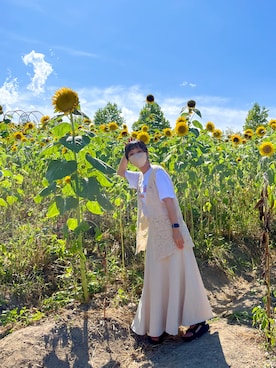 「Samansa Mos2（サマンサ モスモス）のアイテム」を使った、かとういおりさん（レディース・153cm）の夏コーディネート