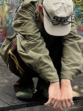 「Danner（ダナー）のアイテム（スニーカー）」を使った、七夕さん（メンズ・172cm）の夏コーディネート