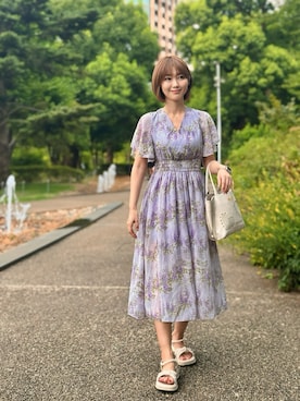 「フォローミー」｜織田千穂さん（レディース・166cm）の夏コーディネート