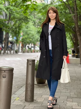 「Think Bee!（シンクビー）のアイテム」を使った、織田千穂さん（レディース・165cm）の春コーディネート